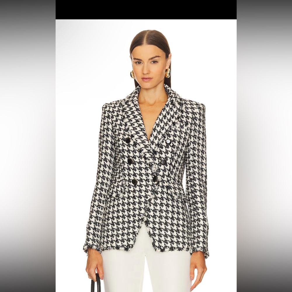 Veronica Beard Miller Dickey Jacket Black & Off White